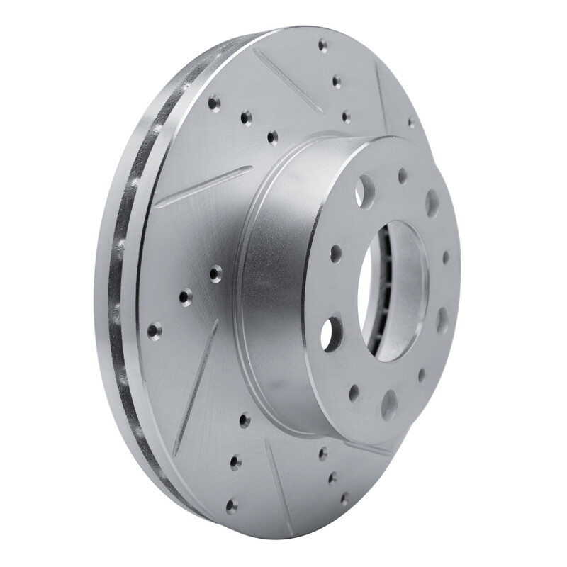 Ram Promaster 1500 Brake Rotor (1) - Front Right - R1 Concepts - Drilled & Slotted - Silver - `14-`25
